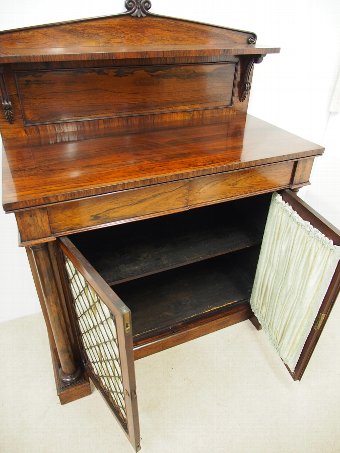 Antique George IV Rosewood Ledged Back Chiffonier