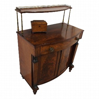George IV Mahogany Bow Fronted Chiffonier