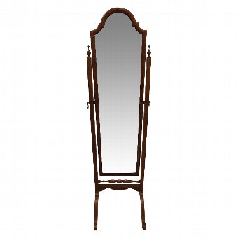 Walnut Framed Cheval Mirror