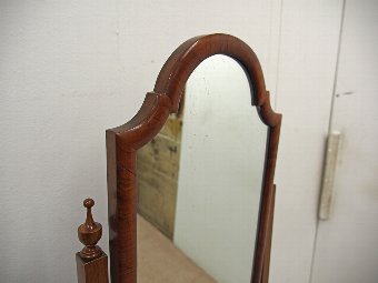 Antique Walnut Framed Cheval Mirror