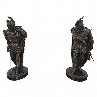 Pair of Bronze Gentlemen
