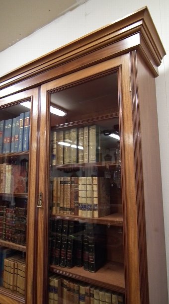 Antique Victorian Mahogany 3 Door Library Bookcase
