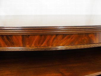 Antique Serpentine Fronted Mahogany Open Bookcase