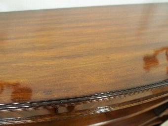 Antique Serpentine Fronted Mahogany Open Bookcase