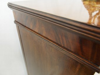Antique Serpentine Fronted Mahogany Open Bookcase