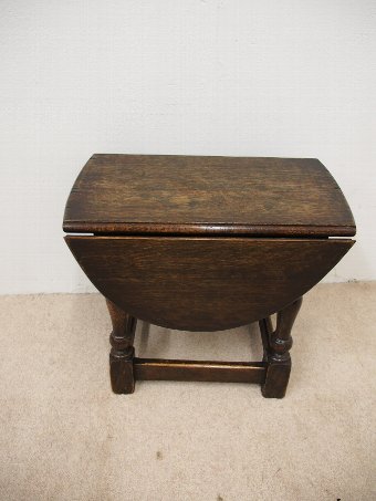 Antique Solid Oak Jacobean Style Folding Table