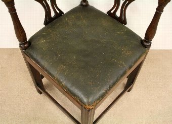 Antique George III Elm Country Corner Chair