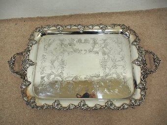 Antique Edwardian Silver-Plated Tray