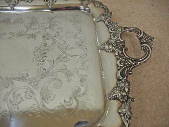 Antique Edwardian Silver-Plated Tray
