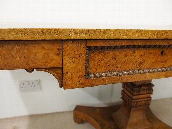 Antique Ash and Pollard Ash Library Table by William Trotter of Edinburgh