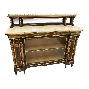 Late Victorian/Aesthetic Movement Marble Topped Side Cabinet