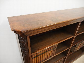 Antique Large Victorian Mahogany Open Bookcase