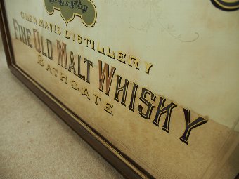 Antique Whisky Advertising Mirror
