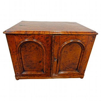 Mid Victorian Burr Walnut Specimen Cabinet