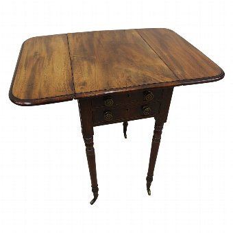 George III Figured Mahogany Drop Leaf Table
