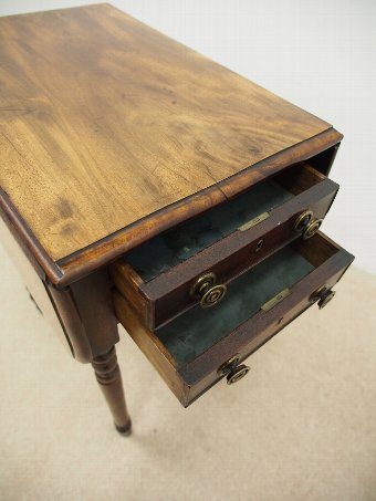 Antique George III Figured Mahogany Drop Leaf Table