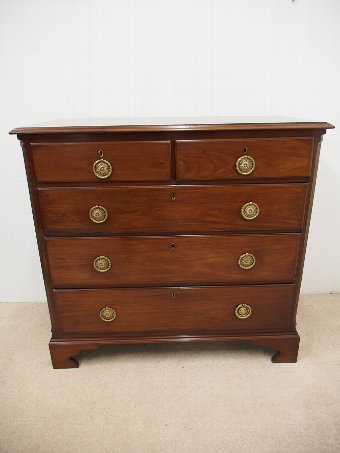 Antique George III Figured Mahogany Chest of Drawers