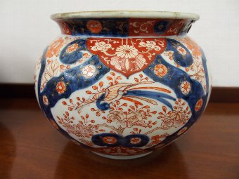 Antique Pair of Imari Jardinieres