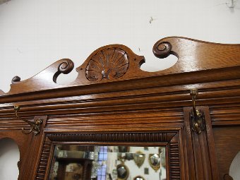 Antique Carved Oak Victorian Hall Stand