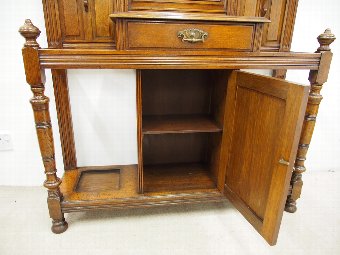 Antique Carved Oak Victorian Hall Stand