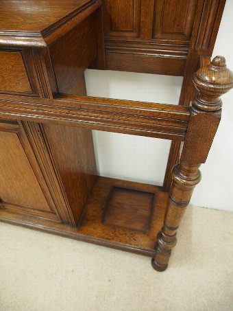 Antique Carved Oak Victorian Hall Stand