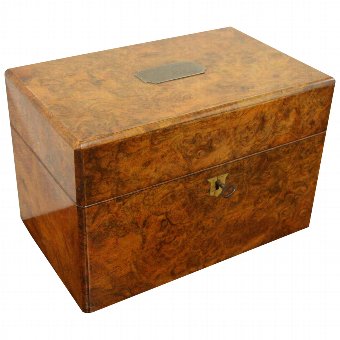 Burr Walnut Tea Caddy