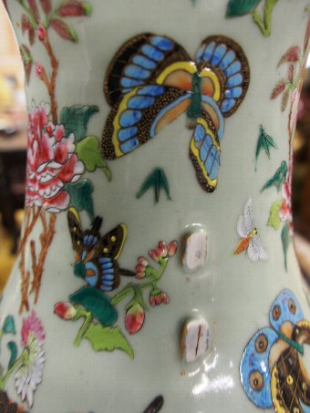 Antique Pair of Family Rose Porcelain Vases