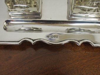 Antique Edwardian Silver Ink Stand