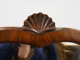 Antique Georgian Style Walnut Cheval Mirror