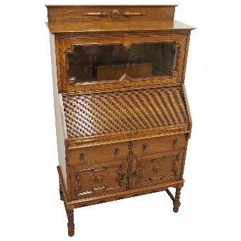 Oak Bureau Bookcase