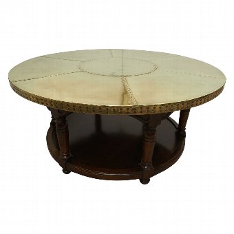 Circular Brass Coffee Table