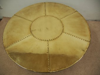 Antique Circular Brass Coffee Table