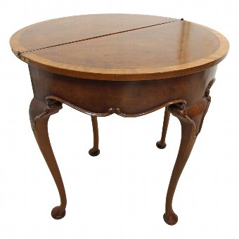 George II Style Fold Over Card Table