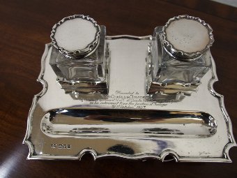 Antique Silver Ink Stand