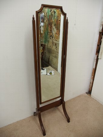 Antique Walnut Cheval Mirror