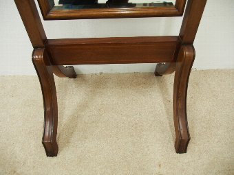 Antique Walnut Cheval Mirror