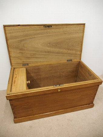 Antique Victorian Oak Blanket Box