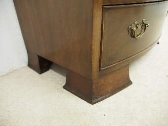 Antique George III Style Mahogany Bow Front Chest of Drawers