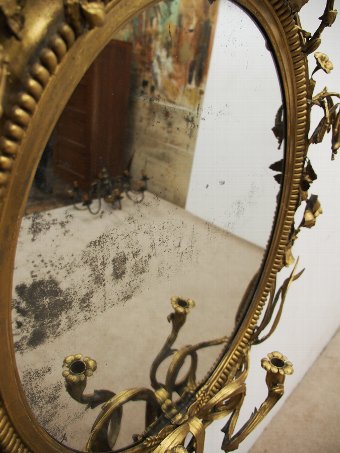 Antique Georgian Gilt Girandole Mirror