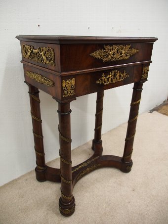 Antique Late 19th Century Empire Revival Necessaire or Neat Dressing Table