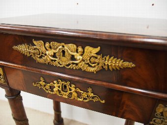 Antique Late 19th Century Empire Revival Necessaire or Neat Dressing Table