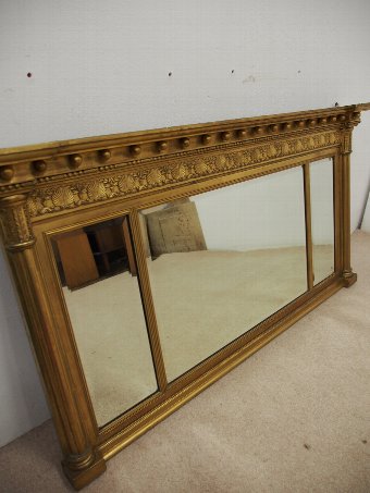Antique Regency Style Gilt Overmantel Mirror