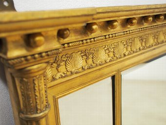 Antique Regency Style Gilt Overmantel Mirror