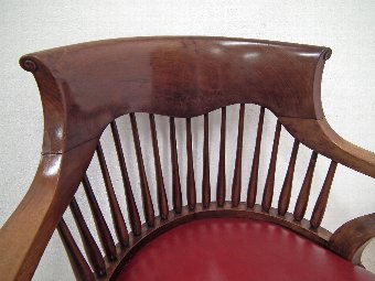 Antique Mahogany Victorians Captains / Office Chair
