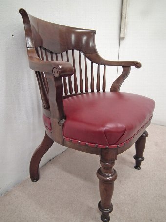 Antique Mahogany Victorians Captains / Office Chair