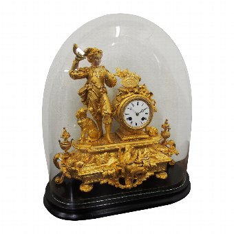 French Gilded Mantle Clock