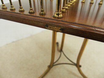 Antique Edwardian Brass and Mahogany Revolving Bookcase