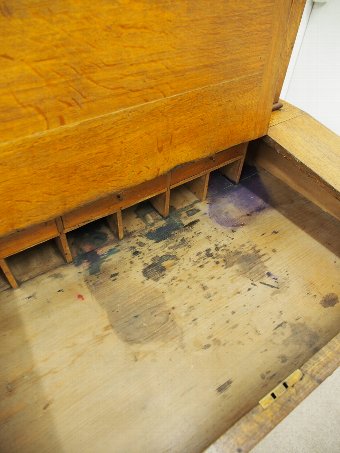 Antique Oak Clerk’s Desk with Cabinet Top