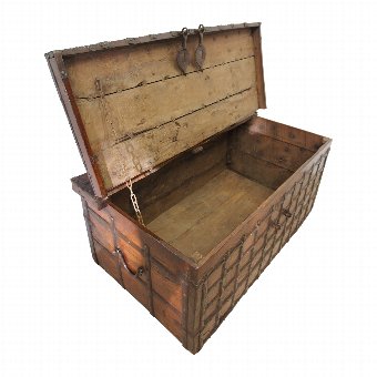 Iron Banded Hardwood Trunk