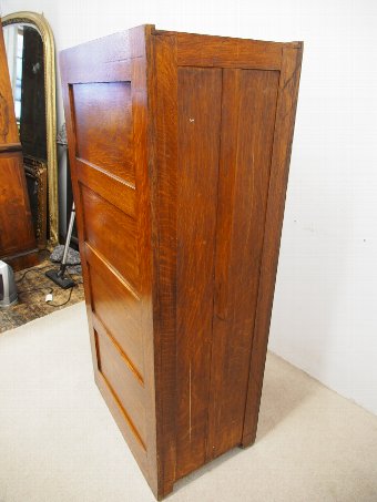 Antique Oak 4 Drawer Filing Cabinet